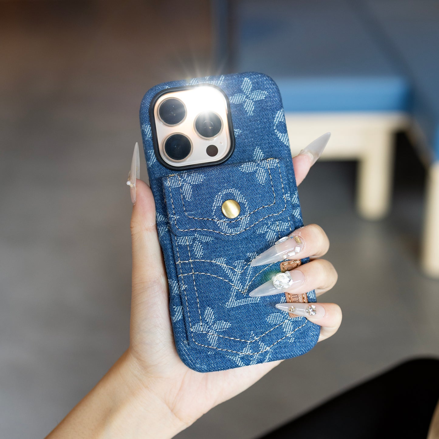 Husă pentru telefon cu suport de card de lux nou clasic 05