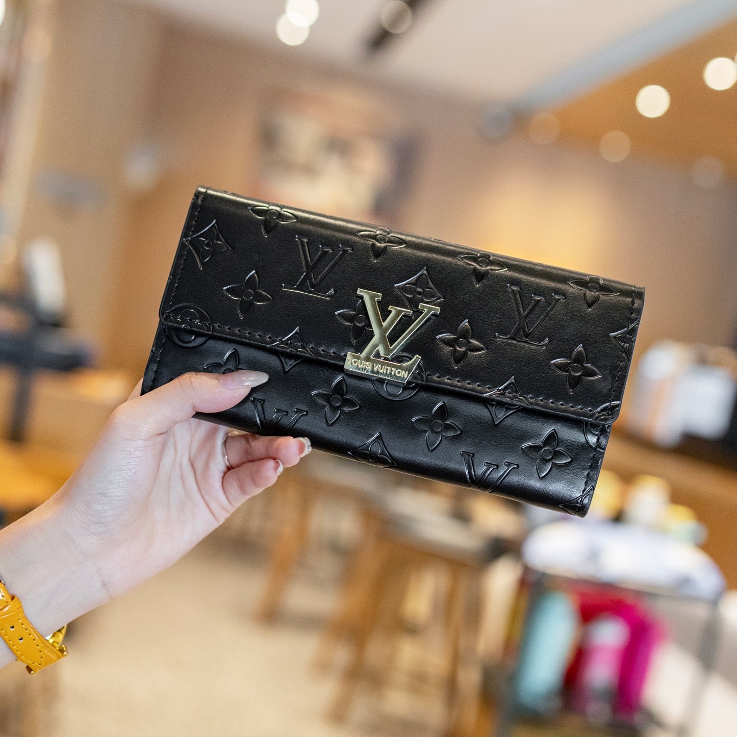 Klassisk präglad lyxhandväska för kvinnor