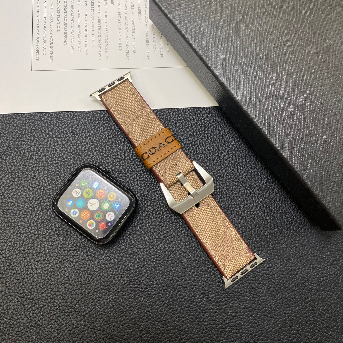 Skinntrener Apple Watch Band Light Brown-Yhk244221710