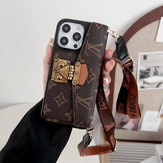 Lou Lock Card Pose CrossBody Chain iPhone Case