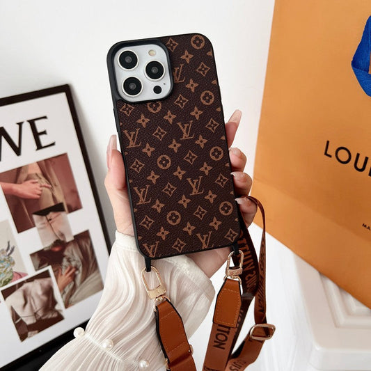 Lou Brown Crossbody iPhone tok