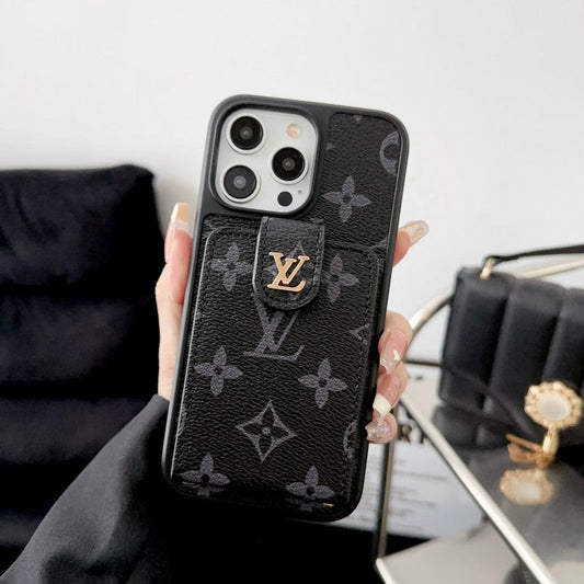 Lou Black & White Card Borse Case iPhone
