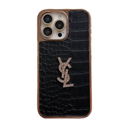 Szent színű bőr rózsa arany iPhone tok