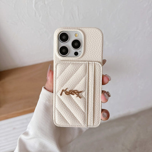 Szent kártya táska színű bőr iPhone tok