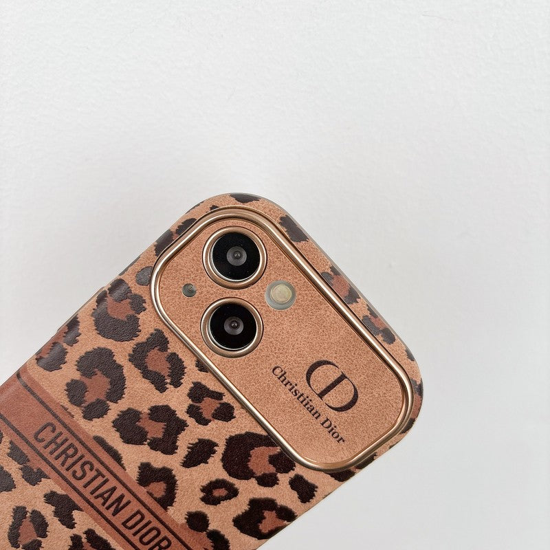 CD barna színű bőr iPhone tok