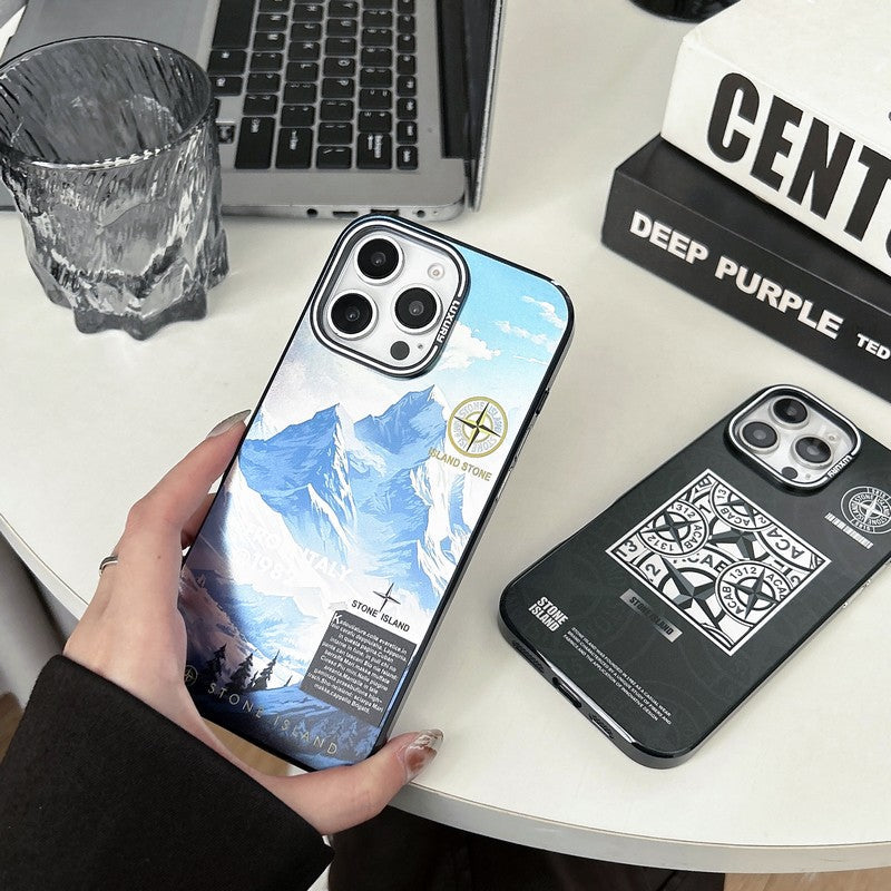 Kő fekete és kék iPhone tok
