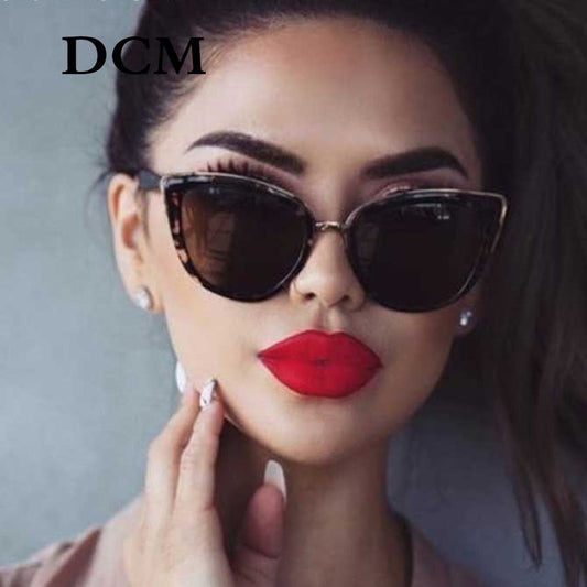 Dcm cateye solbriller kvinner vintage gradient briller retro katt øye solbriller kvinnelig briller UV400