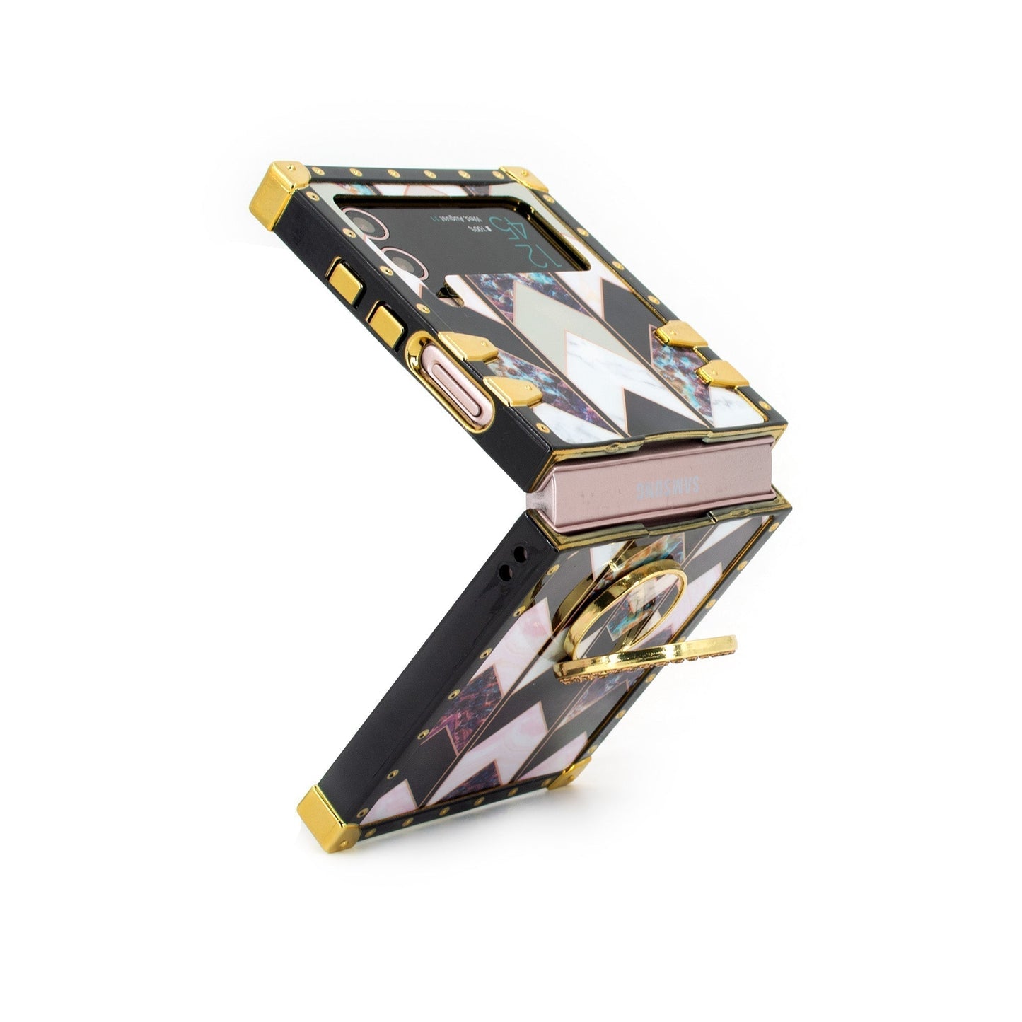 Samsung Galaxy Z Flip6/5/4/3 5G -neliökotelo "Kloriittirengas"
