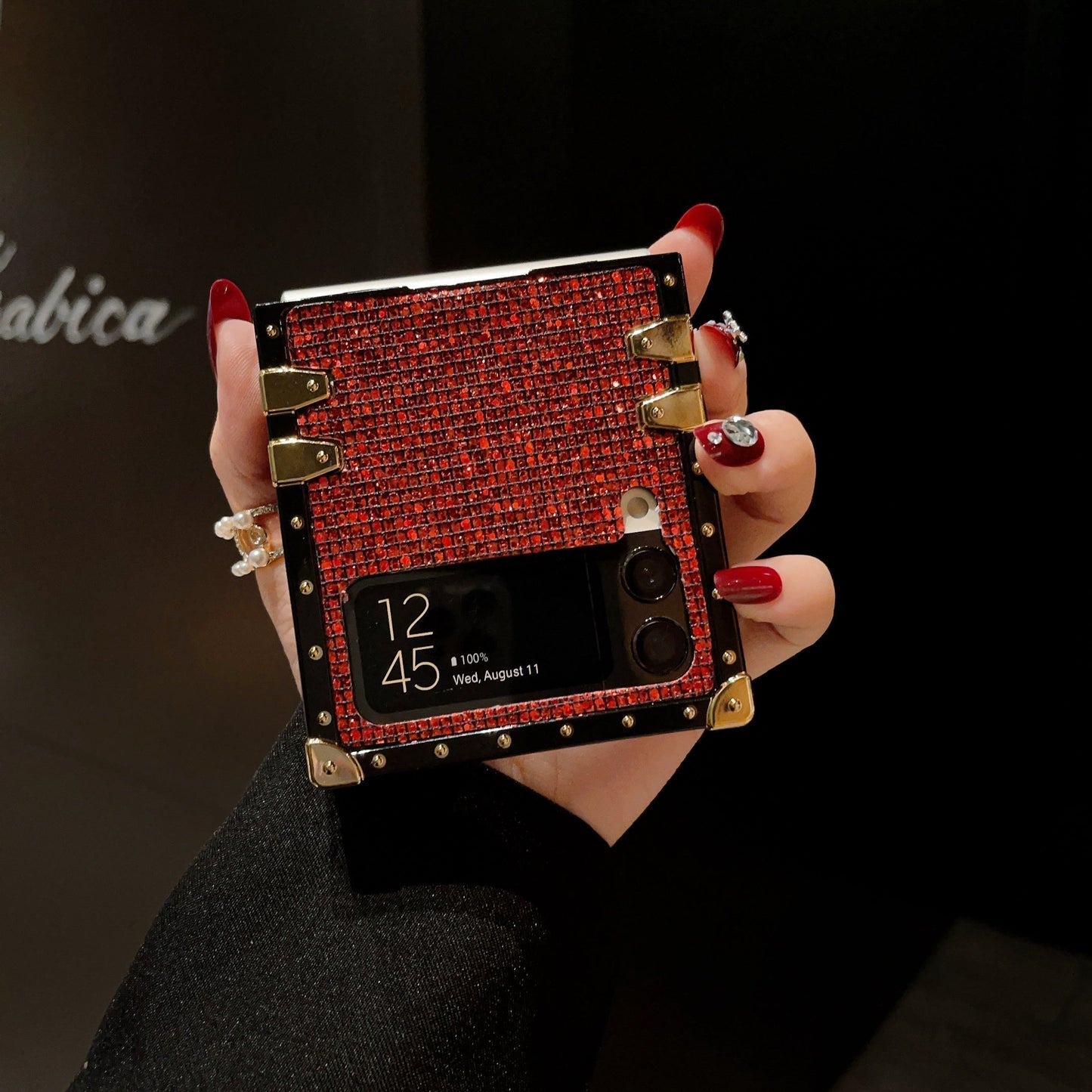 Samsung Galaxy Z Flip6/5/4/3 5G neliökotelo "Ruby Ring"