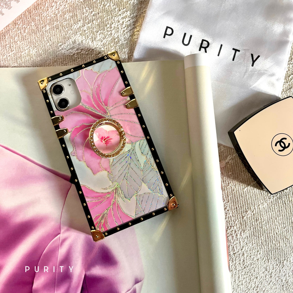 Samsung -kotelo rengas "Pink Hibiscus"