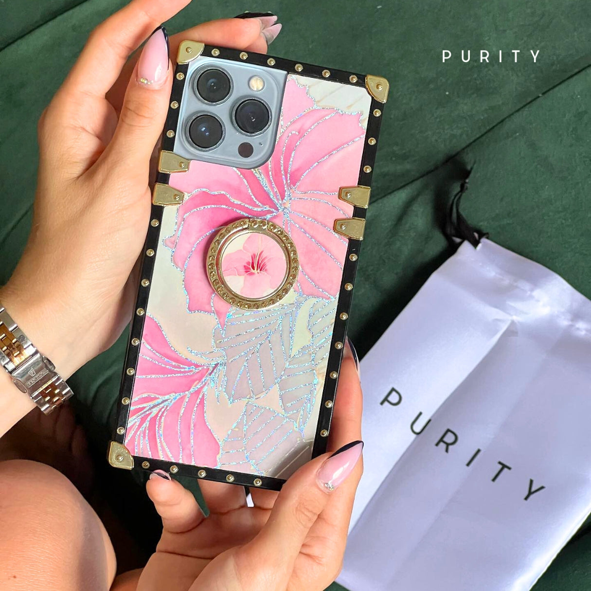 Samsung -kotelo rengas "Pink Hibiscus"